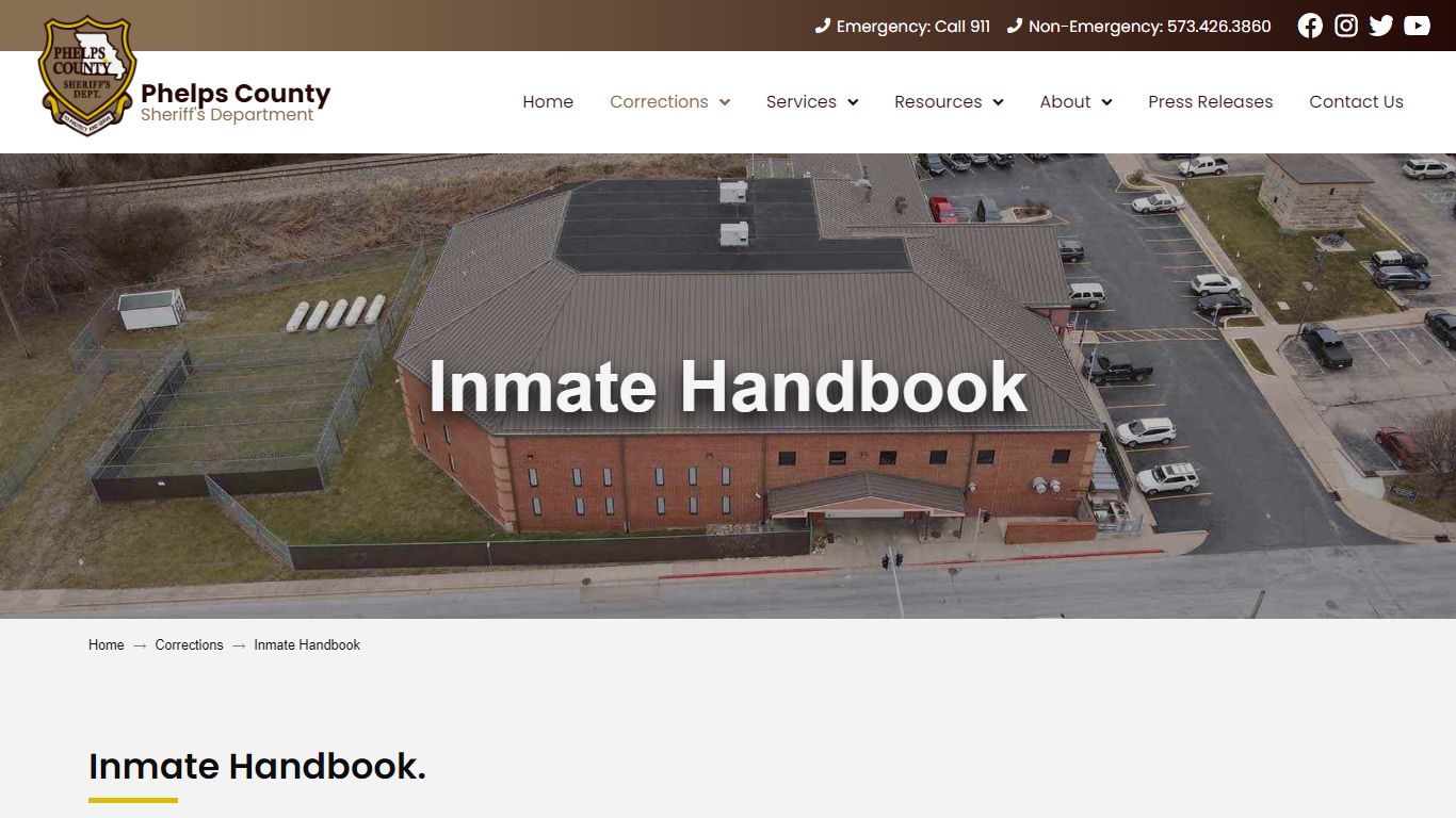 Inmate Handbook | Phelps County Sheriff's Department